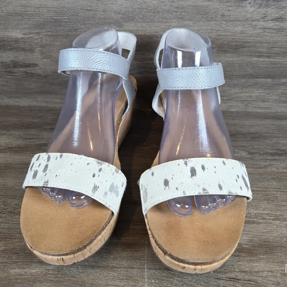 Stylish Blue Wedge Sandals - Picture 6 of 13